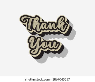 Thank you lettering vector typography. Can be used banner, flyer, poster, tshirt design