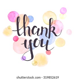 Thank you lettering and