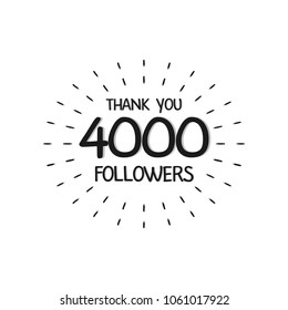Thank you letters for follower vector illustration.