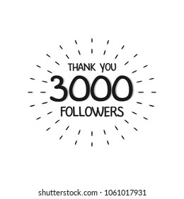 Thank you letters for follower vector illustration.