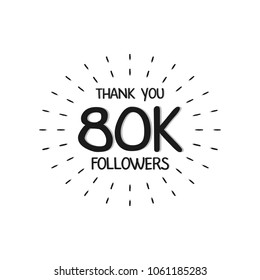 Thank you letters for follower vector illustration.