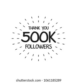 Thank you letters for follower vector illustration.
