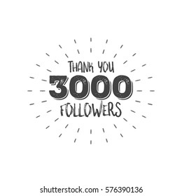 Thank you letters for follower vector illustration