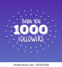 Thank you letters for follower vector illustration.
