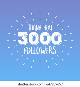 Thank you letters for follower vector illustration.