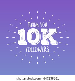 Thank you letters for follower vector illustration.
