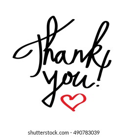 Thank you, letters, vector