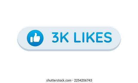 Thank You like banner for 3K likes, vector illustration on white background. Isolated on white background, Vector illustration. EPS 10