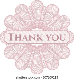 Thank You Linear Rosette Stock Vector (Royalty Free) 307109213 ...