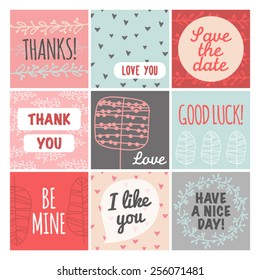 Thank you, love you, good luck vintage set