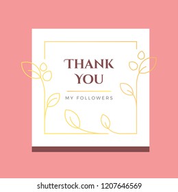 Thank You Luxury Card Floral Design