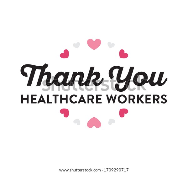 Thank You Medical Healthcare Workers Banner Stock Vector (Royalty Free ...