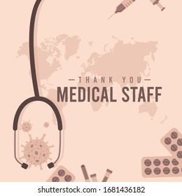 Thank you medical staff design template.