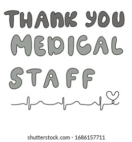 Thank You Medical Stuff Vector Template Design Illustration