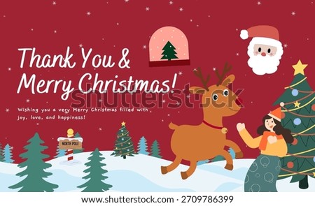Thank you, Merry Christmas Elements Ornaments, christmas celebration, winter festive border, pine needles, Festive Xmas.