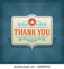 Thank You Message And Antique Frame Design Element