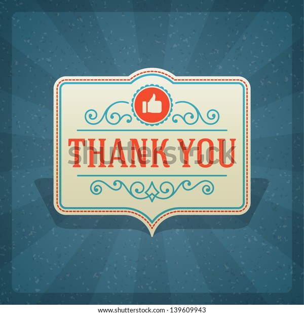 Thank You Message Antique Frame Design Stock Vector (Royalty Free ...