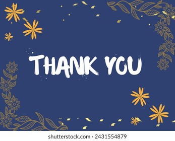Thank you message card design
