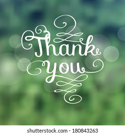 A Thank you message made of growing branches
