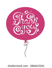 Thank You message on a balloon