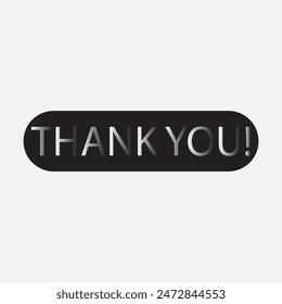 Thank you message, surprise card, presentation, text, note, lettering, sing, banner, poster and handwritten typography business marketing and promotion vector illustration. 