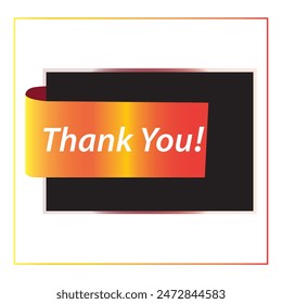 Thank you message, surprise card, presentation, text, note, lettering, sing, banner, poster and handwritten typography business marketing and promotion vector illustration. 