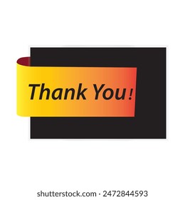 Thank you message, surprise card, presentation, text, note, lettering, sing, banner, poster and handwritten typography business marketing and promotion vector illustration. 