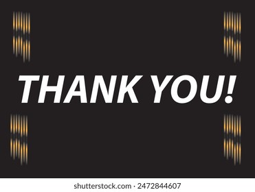 Thank you message, surprise card, presentation, text, note, lettering, sing, banner, poster and handwritten typography business marketing and promotion vector illustration. 