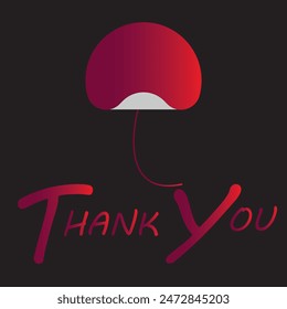 Thank you message, surprise card, presentation, text, note, lettering, sing, banner, poster and handwritten typography business marketing and promotion vector illustration. 