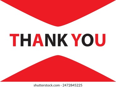 Thank you message, surprise card, presentation, text, note, lettering, sing, banner, poster and handwritten typography business marketing and promotion vector illustration. 