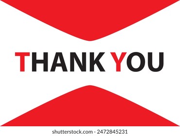 Thank you message, surprise card, presentation, text, note, lettering, sing, banner, poster and handwritten typography business marketing and promotion vector illustration. 