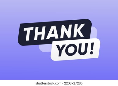 Gracias Diseño vectorial de etiqueta de texto de mensaje