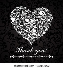 Thank you message.  Vector illustration.