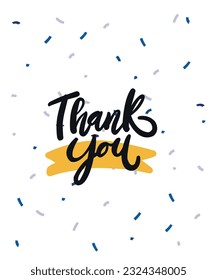 Thank you message vector illustration