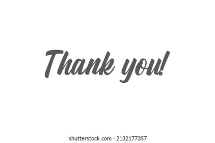 Thank you message vector lettering. Thanks quote.