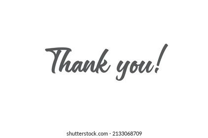 Thank you message vector lettering. Thanks quote.