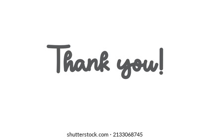 Thank you message vector lettering. Thanks quote.