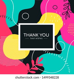 Thank you - modern flat design style abstract banner