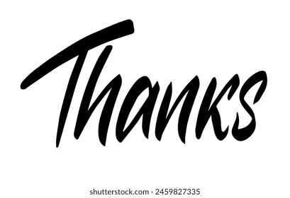 Thank you Modern Lettering. Thanks Brushpen Italic Oblique font vector. Calligraphy script. Expressive Fancy slanted Hand written typeface. Thanksgiving day.