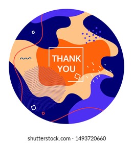 Thank you - modern vector abstract web banner