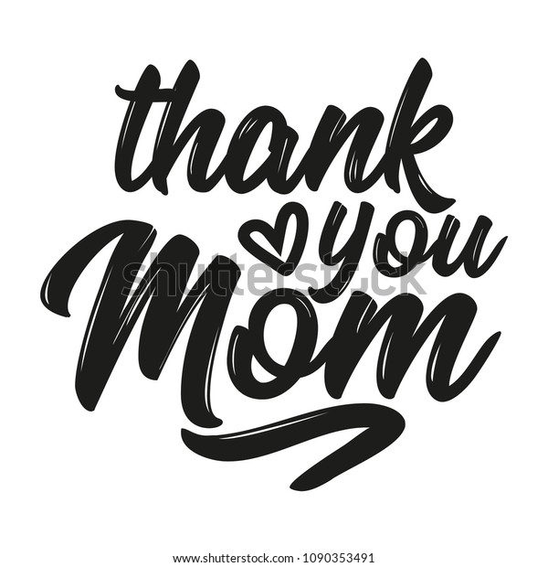 Thank You Mom Vector Mothers Day Stock Vector (Royalty Free) 1090353491