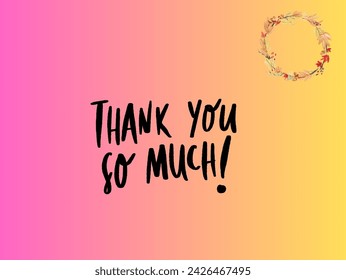 thank you so much card