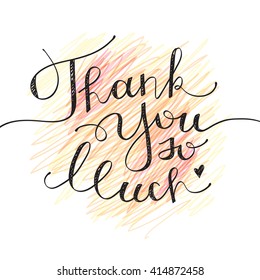 thank you so much, vector handwritten lettering