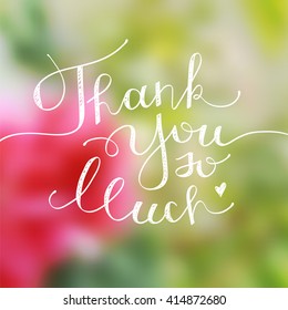 thank you so much, vector handwritten lettering