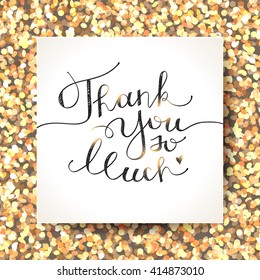 thank you so much, vector handwritten lettering