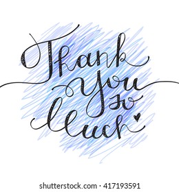 thank you so much, vector handwritten lettering