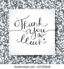 thank you so much, vector handwritten lettering