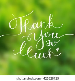 thank you so much, vector handwritten lettering