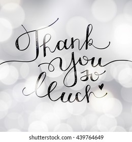thank you so much, vector handwritten lettering