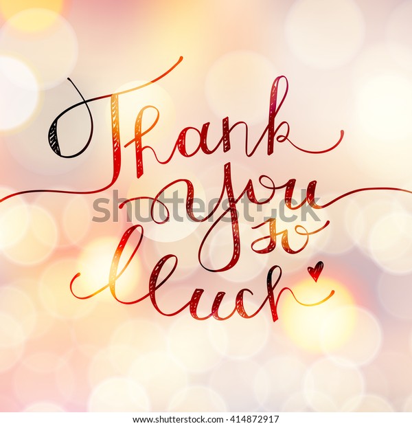 Thank You So Much Vector Handwritten Lettering